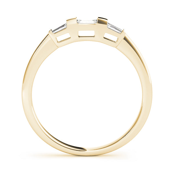 Baguette Half Eternity Ring in Gold & Platinum