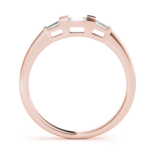 Baguette Half Eternity Ring in Gold & Platinum