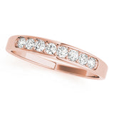 Prong in Channel Half Eternity Ring in Gold & Platinum