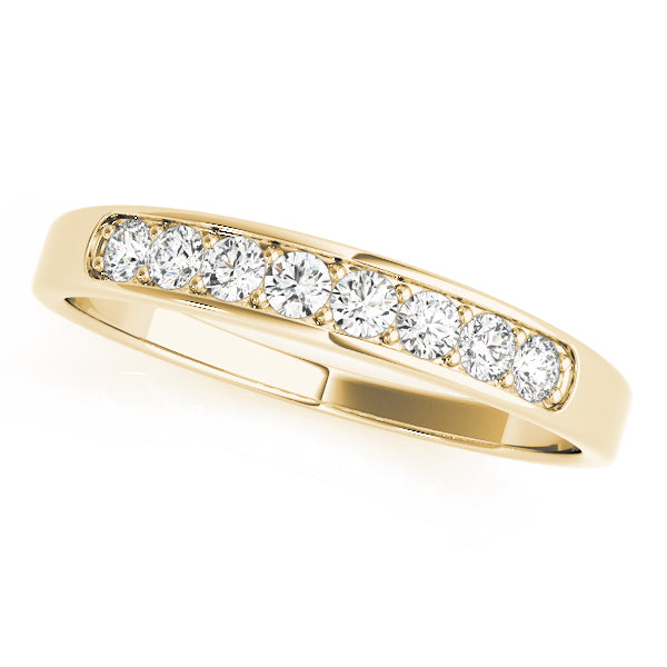 Prong in Channel Half Eternity Ring in Gold & Platinum