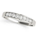 Prong in Channel Half Eternity Ring in Gold & Platinum