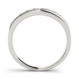 Prong in Channel Half Eternity Ring in Gold & Platinum