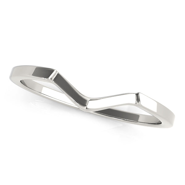 Curved Wedding Gold Band