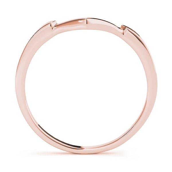 Curved Wedding Gold Band