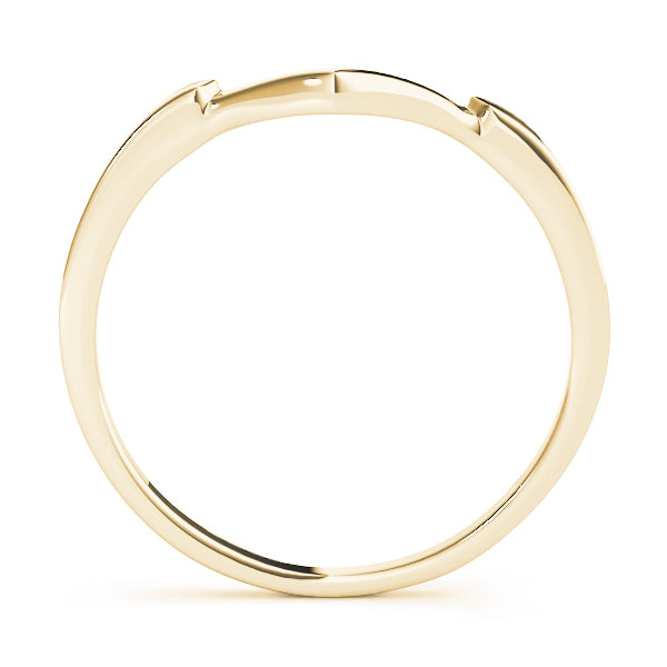 Curved Wedding Gold Band