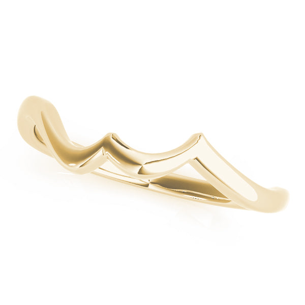 Curved Wedding Gold Band