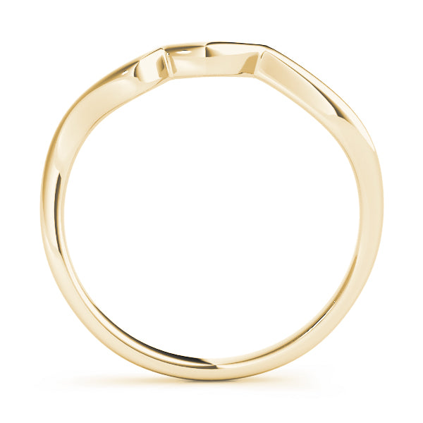 Curved Wedding Gold Band
