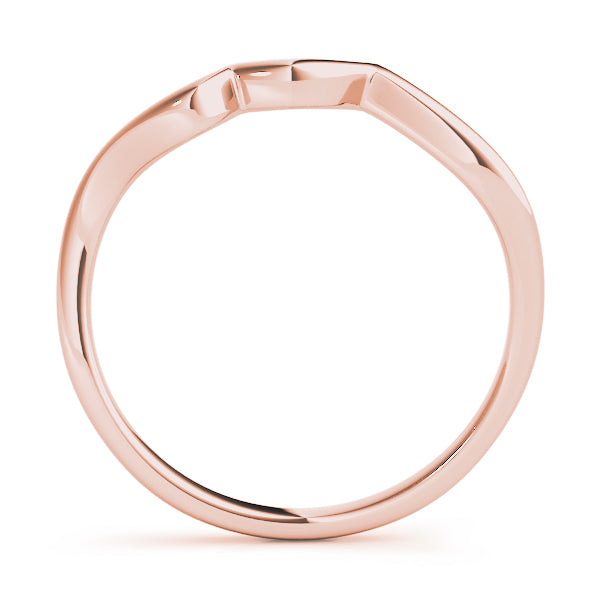 Curved Wedding Gold Band