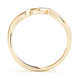 Curved Wedding Gold Band
