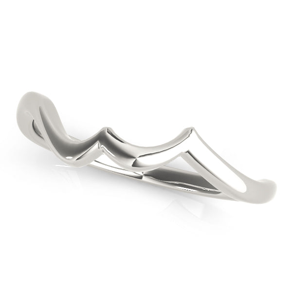 Curved Wedding Gold Band