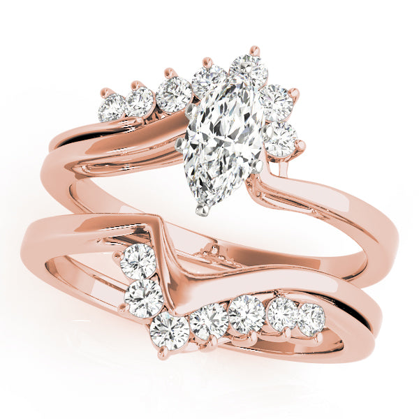 Statement Bypass Round Diamond Engagement Ring — 9K/18K Gold & Platinum