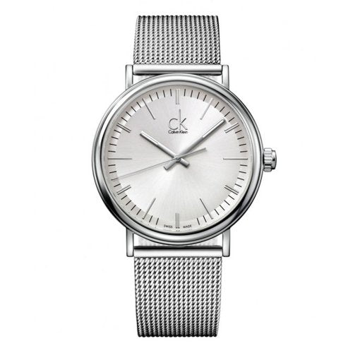 Calvin Klein Surround Men's Watch – Silver Dial, Stainless Steel Mesh Bracelet