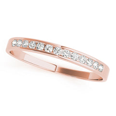 Channel Set Half Eternity Ring in Gold & Platinum