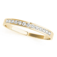 Channel Set Half Eternity Ring in Gold & Platinum