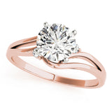 Celestial Solitaires Round Diamond Engagement Ring — 9K/18K Gold & Platinum
