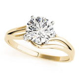 Celestial Solitaires Round Diamond Engagement Ring — 9K/18K Gold & Platinum