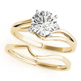 Celestial Solitaires Round Diamond Engagement Ring — 9K/18K Gold & Platinum