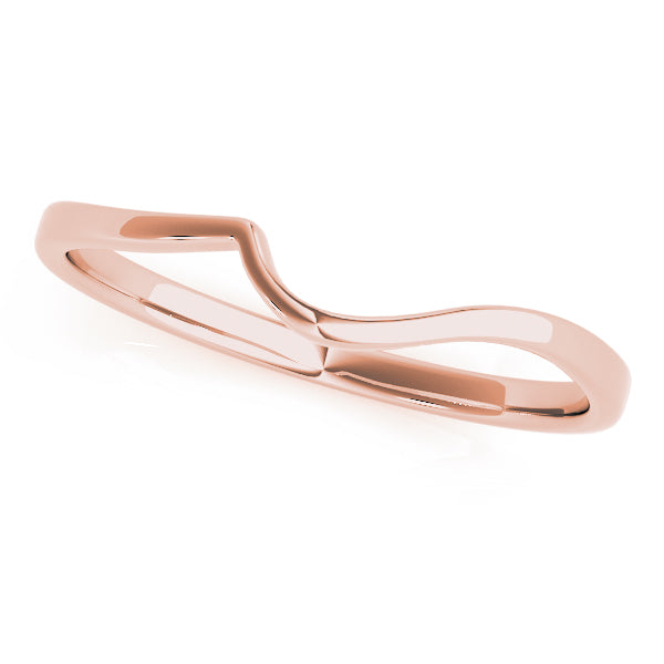 Curved Wedding Gold Band
