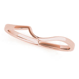 Curved Wedding Gold Band