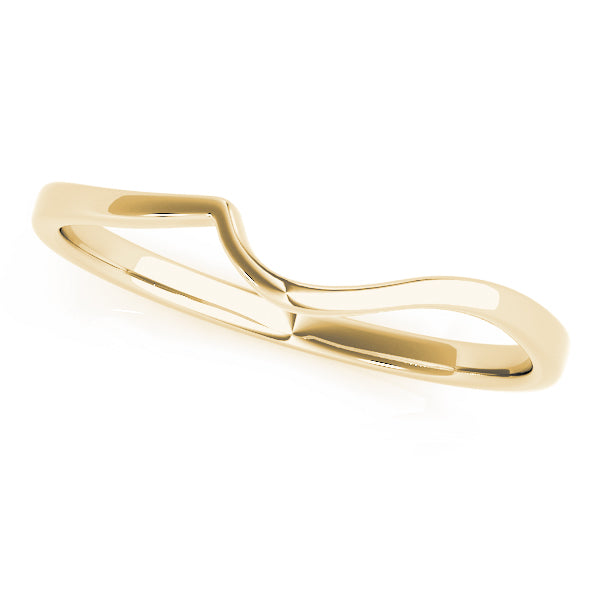 Curved Wedding Gold Band