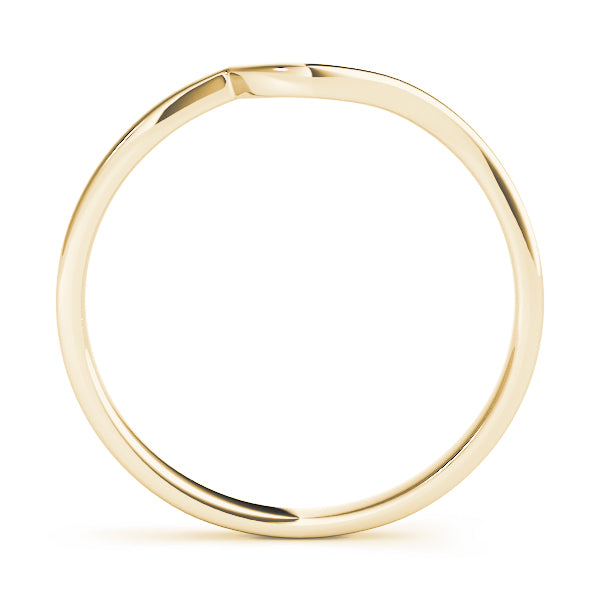 Curved Wedding Gold Band