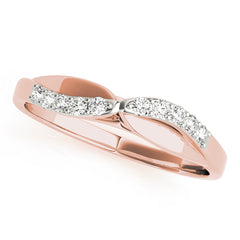 Split Shank Curved Half Eternity Ring in Gold & Platinum