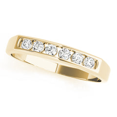 Channel Set Half Eternity Ring in Gold & Platinum