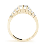 Bar Set Wedding Half Eternity Ring in Gold & Platinum