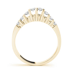 Bar Set Wedding Half Eternity Ring in Gold & Platinum