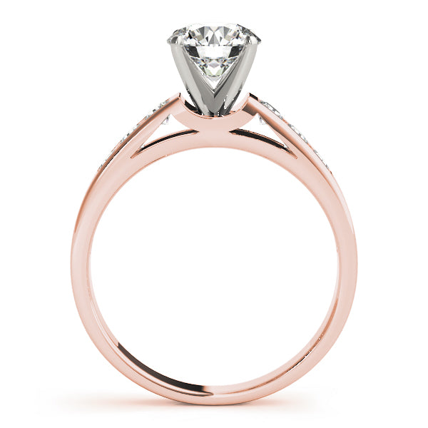 Pristine Channel-Set Round Diamond Engagement Ring — 9K/18K Gold & Platinum