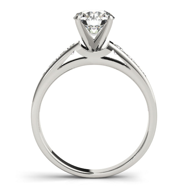 Pristine Channel-Set Round Diamond Engagement Ring — 9K/18K Gold & Platinum