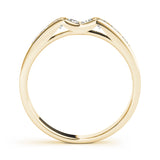 Channel Set Curved Half Eternity Ring in Gold & Platinum