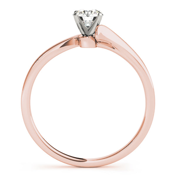 Adored Bypass Round Diamond Engagement Ring — 9K/18K Gold & Platinum