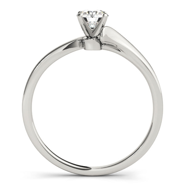 Adored Bypass Round Diamond Engagement Ring — 9K/18K Gold & Platinum