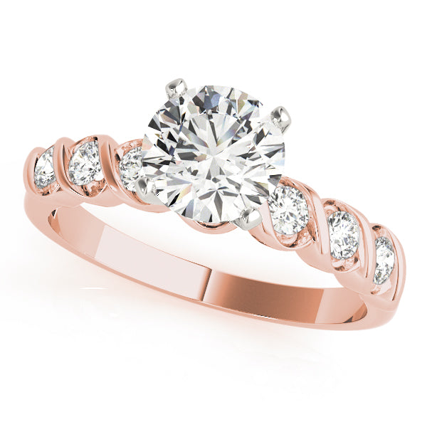 Resplendent Bezel-Set Round Diamond Engagement Ring — 9K/18K Gold & Platinum
