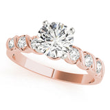 Resplendent Bezel-Set Round Diamond Engagement Ring — 9K/18K Gold & Platinum