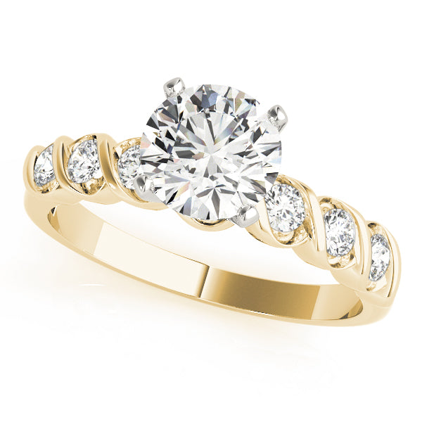 Resplendent Bezel-Set Round Diamond Engagement Ring — 9K/18K Gold & Platinum