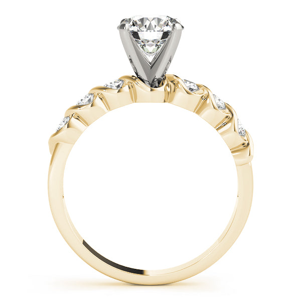 Resplendent Bezel-Set Round Diamond Engagement Ring — 9K/18K Gold & Platinum