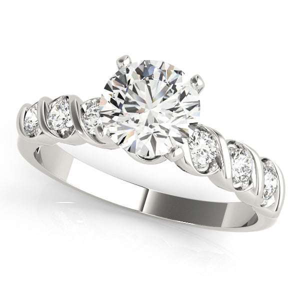 Resplendent Bezel-Set Round Diamond Engagement Ring — 9K/18K Gold & Platinum