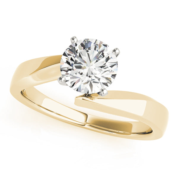 Cherished Solitaires Round Diamond Engagement Ring — 9K/18K Gold & Platinum