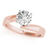 Cherished Solitaires Round Diamond Engagement Ring — 9K/18K Gold & Platinum