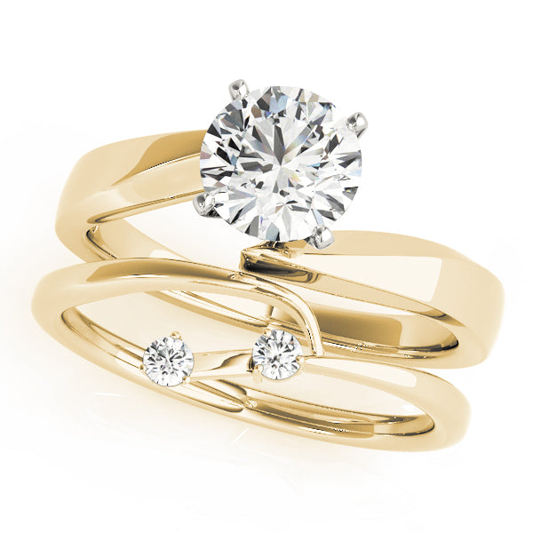 Cherished Solitaires Round Diamond Engagement Ring — 9K/18K Gold & Platinum