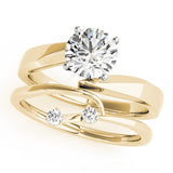 Cherished Solitaires Round Diamond Engagement Ring — 9K/18K Gold & Platinum