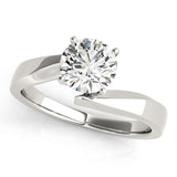 Cherished Solitaires Round Diamond Engagement Ring — 9K/18K Gold & Platinum