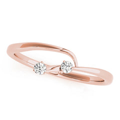 Bypass Half Eternity Ring in Gold & Platinum