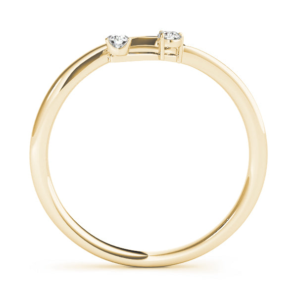 Bypass Half Eternity Ring in Gold & Platinum