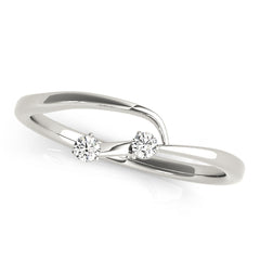 Bypass Half Eternity Ring in Gold & Platinum