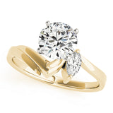 Classic Bypass Marquise Diamond Engagement Ring — 9K/18K Gold & Platinum