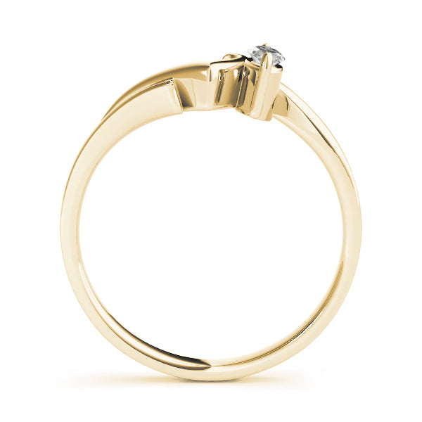 Curved Bands Half Eternity Ring in Gold & Platinum
