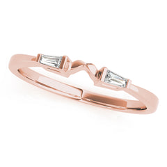 Fancy Baguette Half Eternity Ring in Gold & Platinum